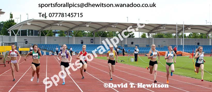 Under-20 womens 100 metres, Northern Senior and Under-20 Champs., Sport City, Manchester. Photo: David T. Hewitson/Sports for All Pics